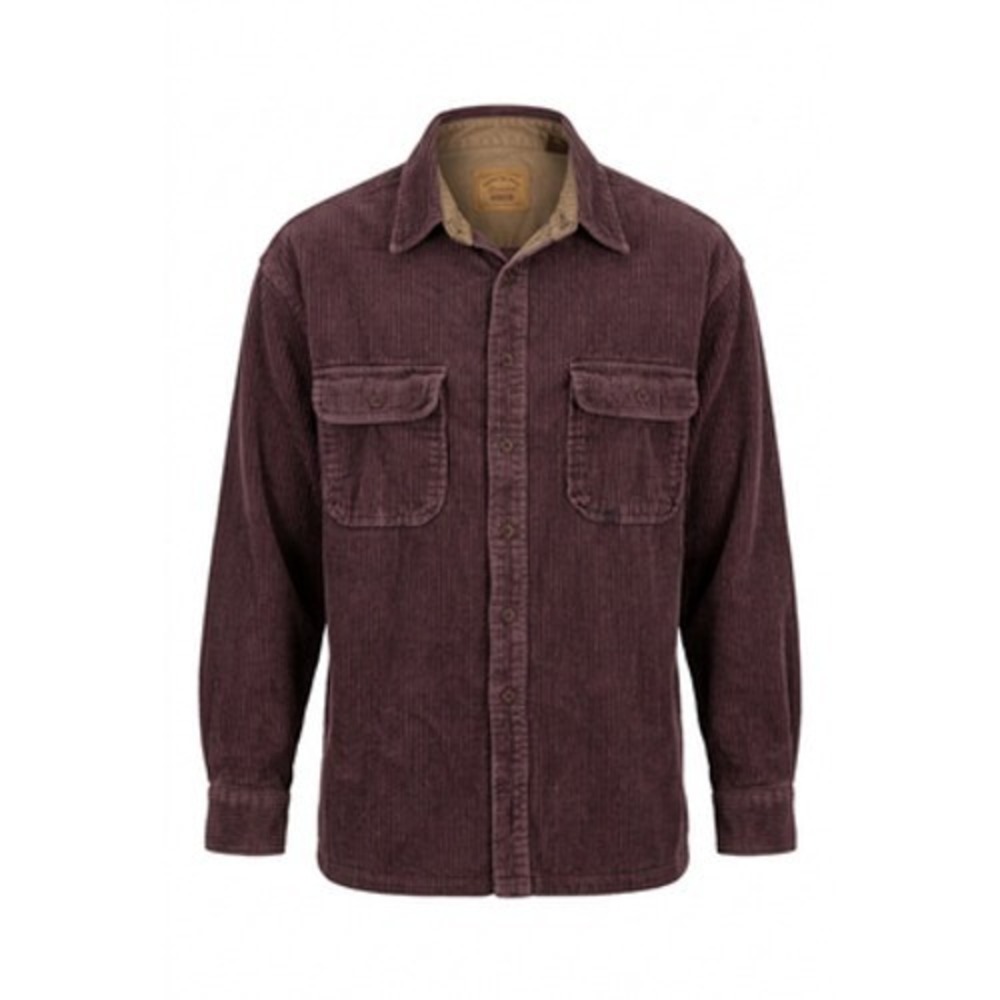 VTG St. Johns Bay Cordoroy Shirt Men L Brown Lined Button Shacket Lumber Jack
